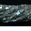 Natural Blue Fire Labradorite Smooth Rectangle Box Beads Strand 5 Strands of Length 14 Inches each & Sizes from 4mm to 6mm approx.